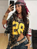 Animal Print Sports Jersey — UK 16