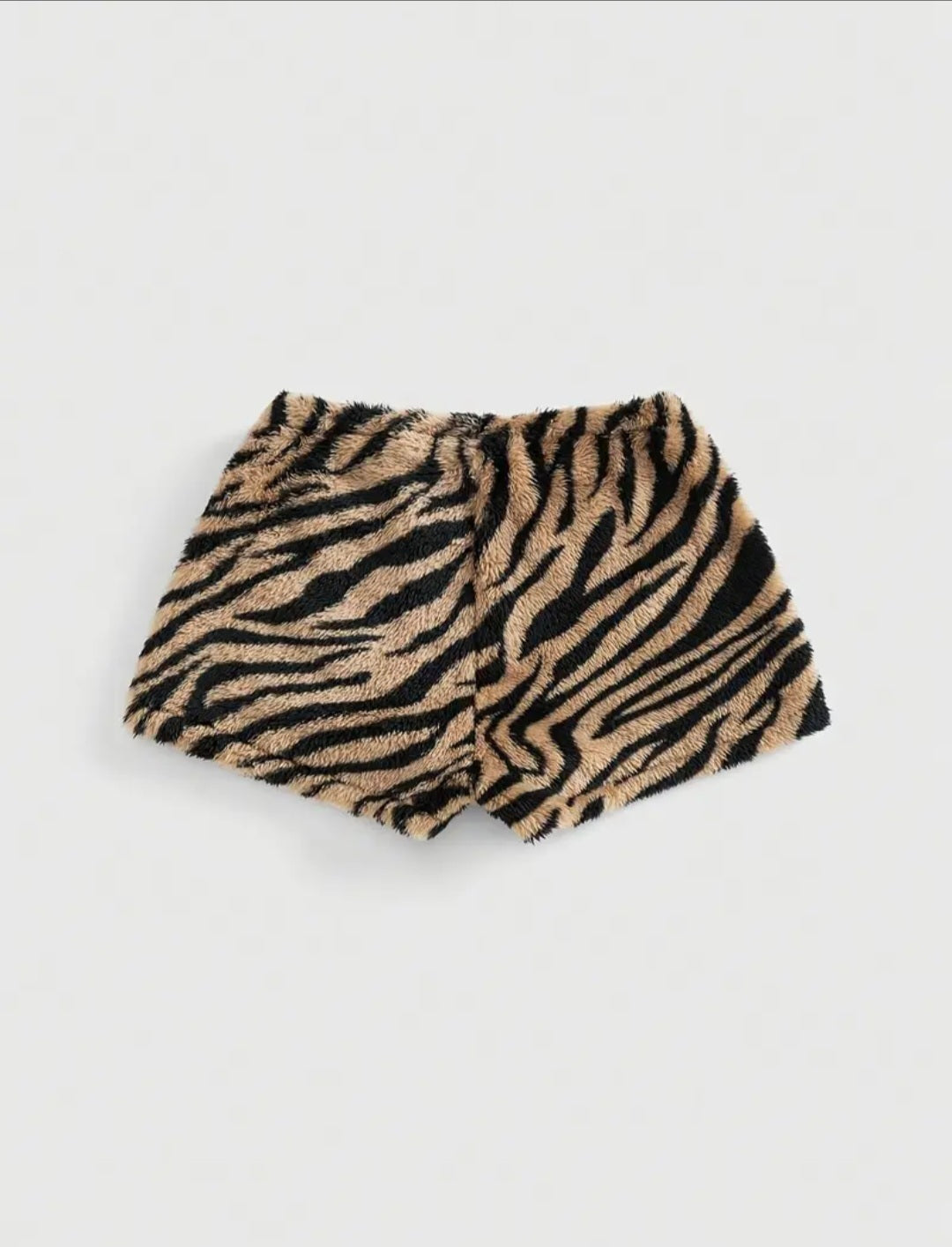 Fluffy Leopard Shorts — UK 6
