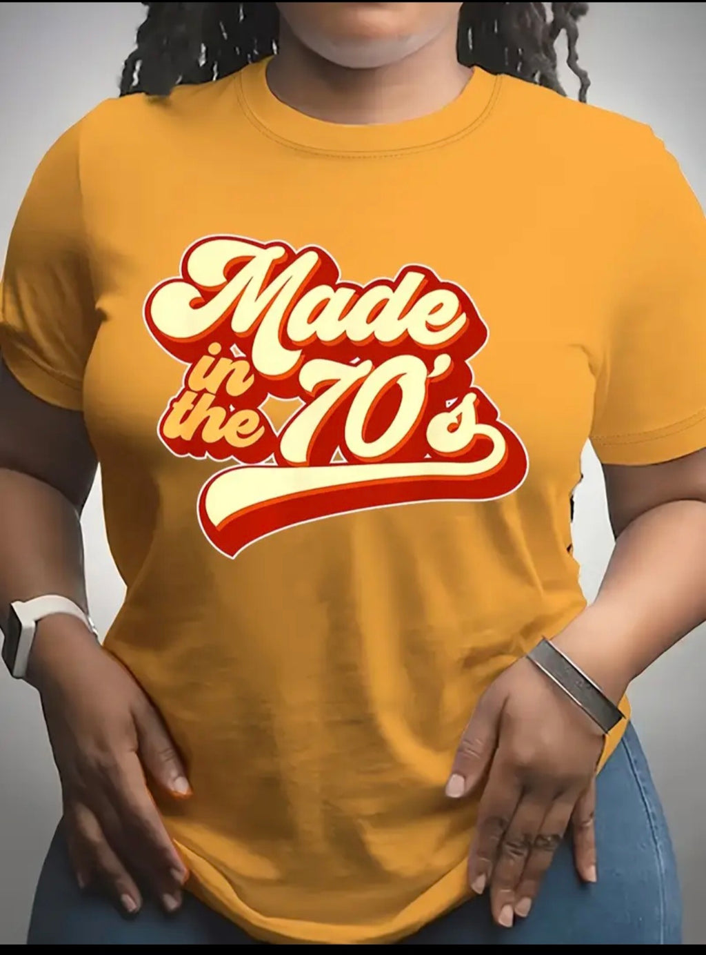 Yellow 70s Vintage Tee — UK 18