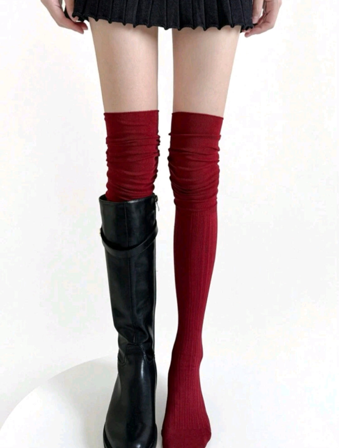 Over the Knee Socks — Red (2 Pairs)