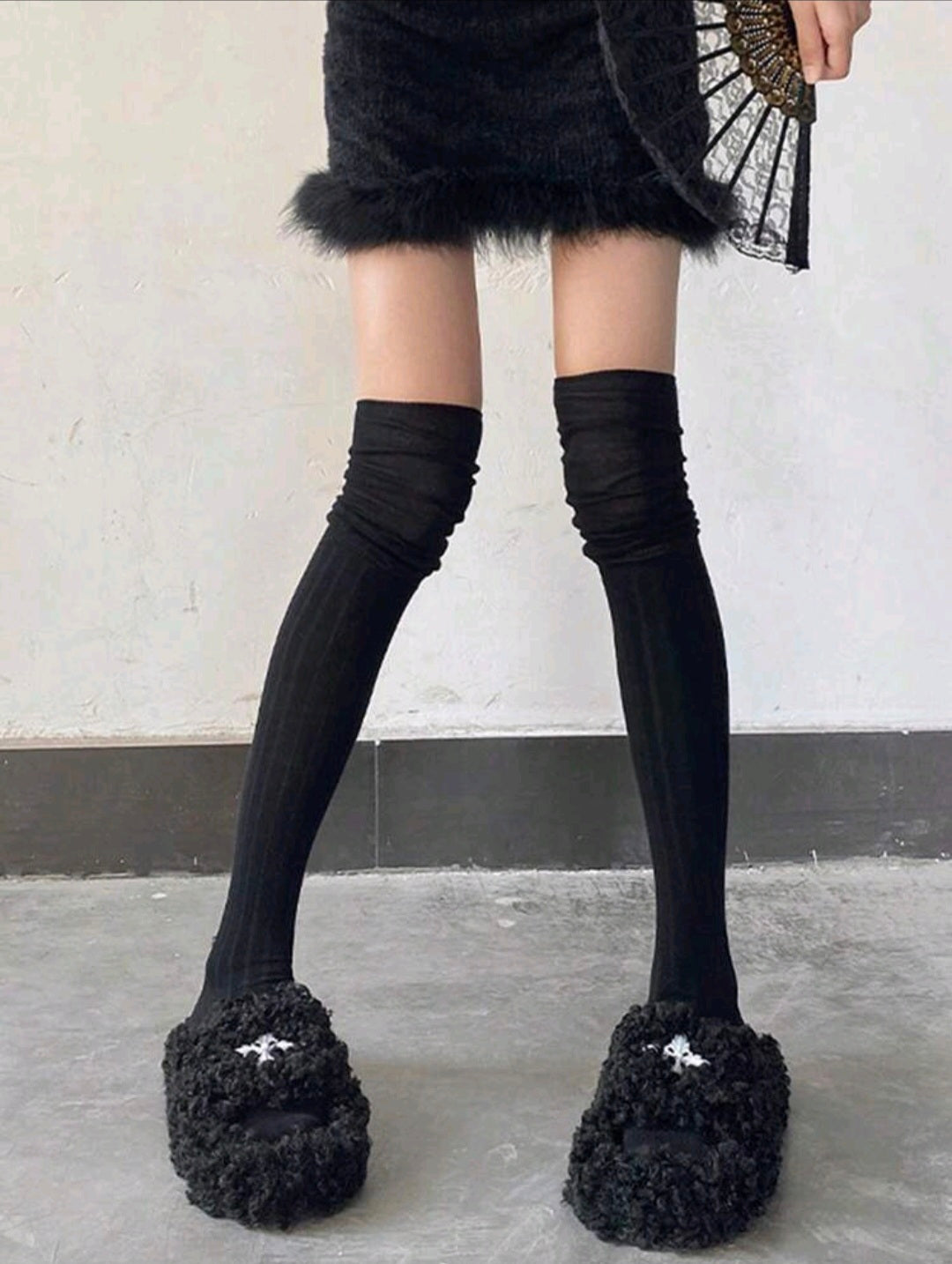Over the Knee Socks — Black (2 Pairs)