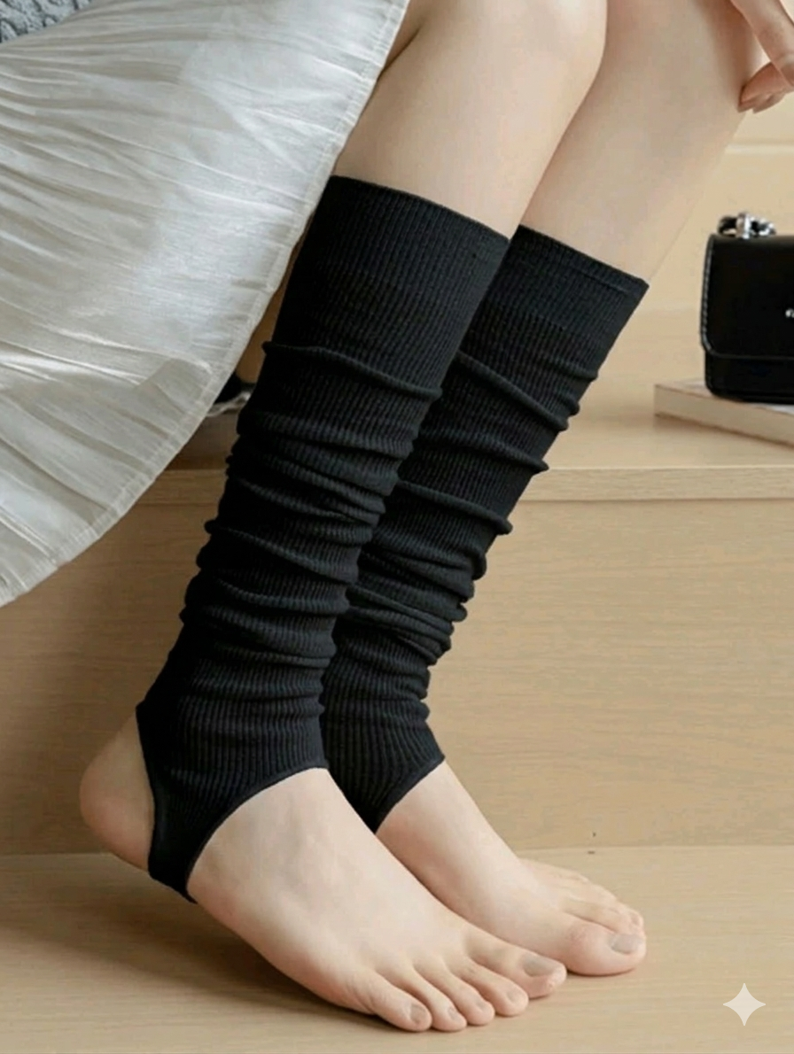 Footless Socks — Black