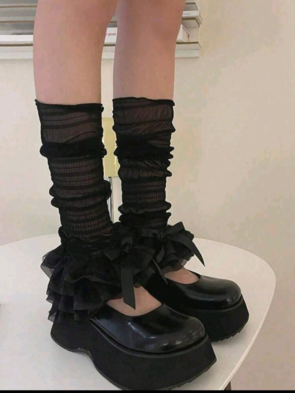 Sheer Layer Socks — Black