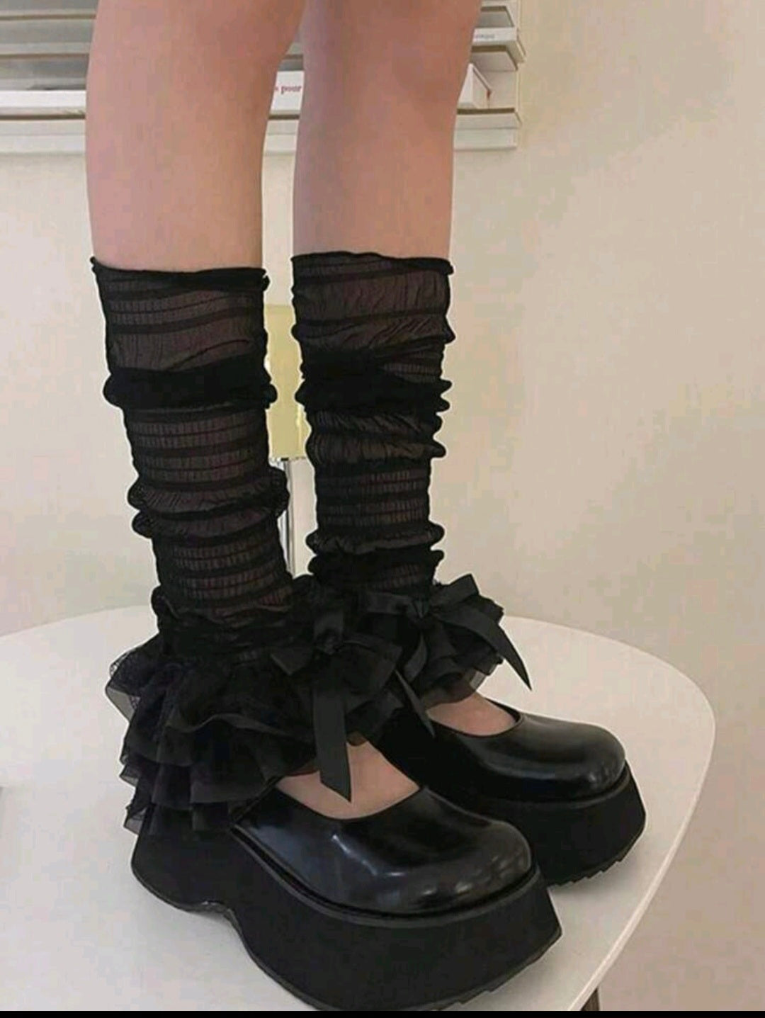 Sheer Layer Socks — Black