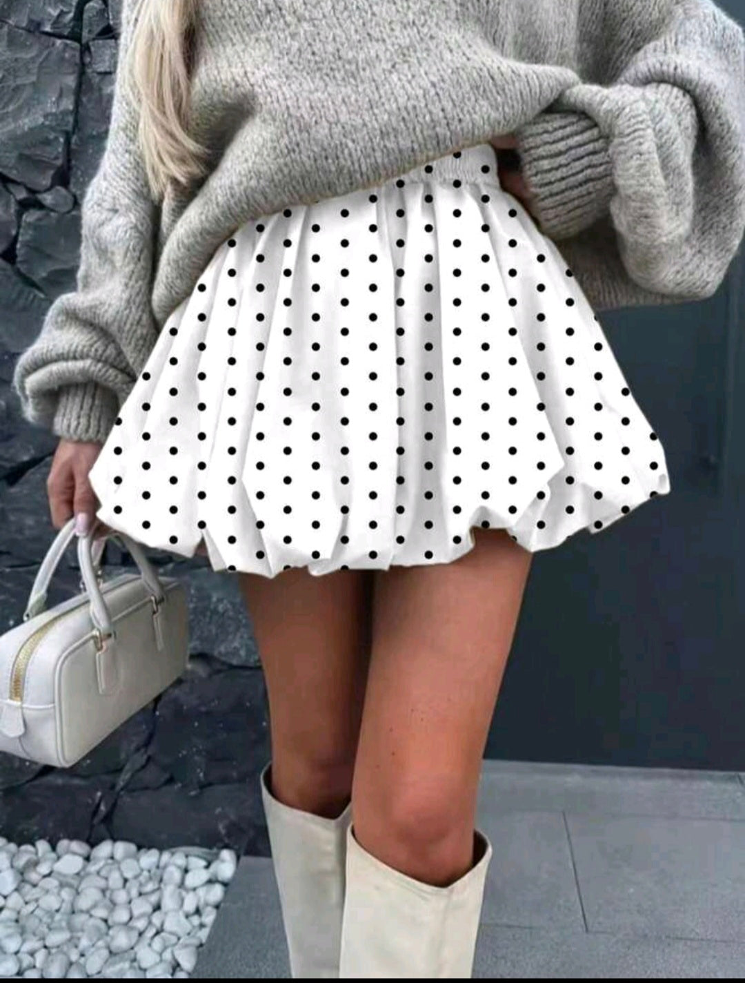 Polka Dot Bubble Mini — UK 8