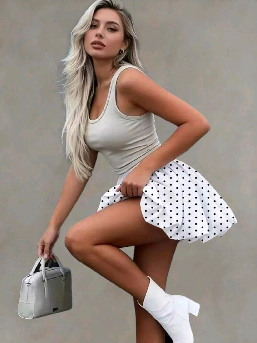Polka Dot Bubble Mini — UK 16