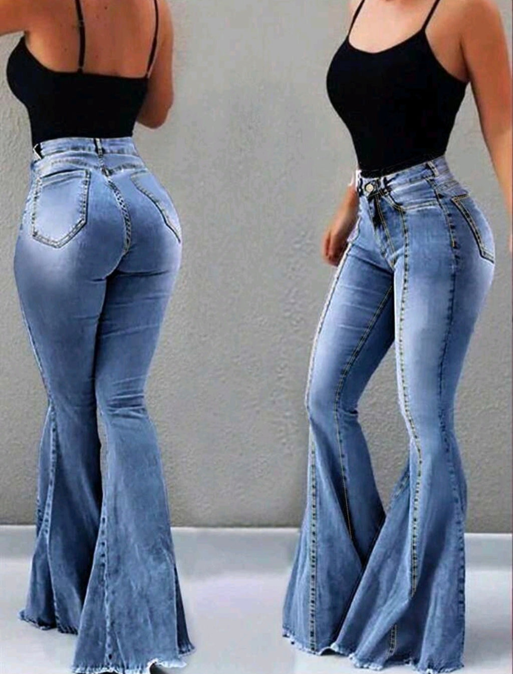 Mid-Rise Bell-Bottom Jean — UK 10