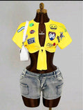 Yellow Tie Summer Shirt — UK 12/14