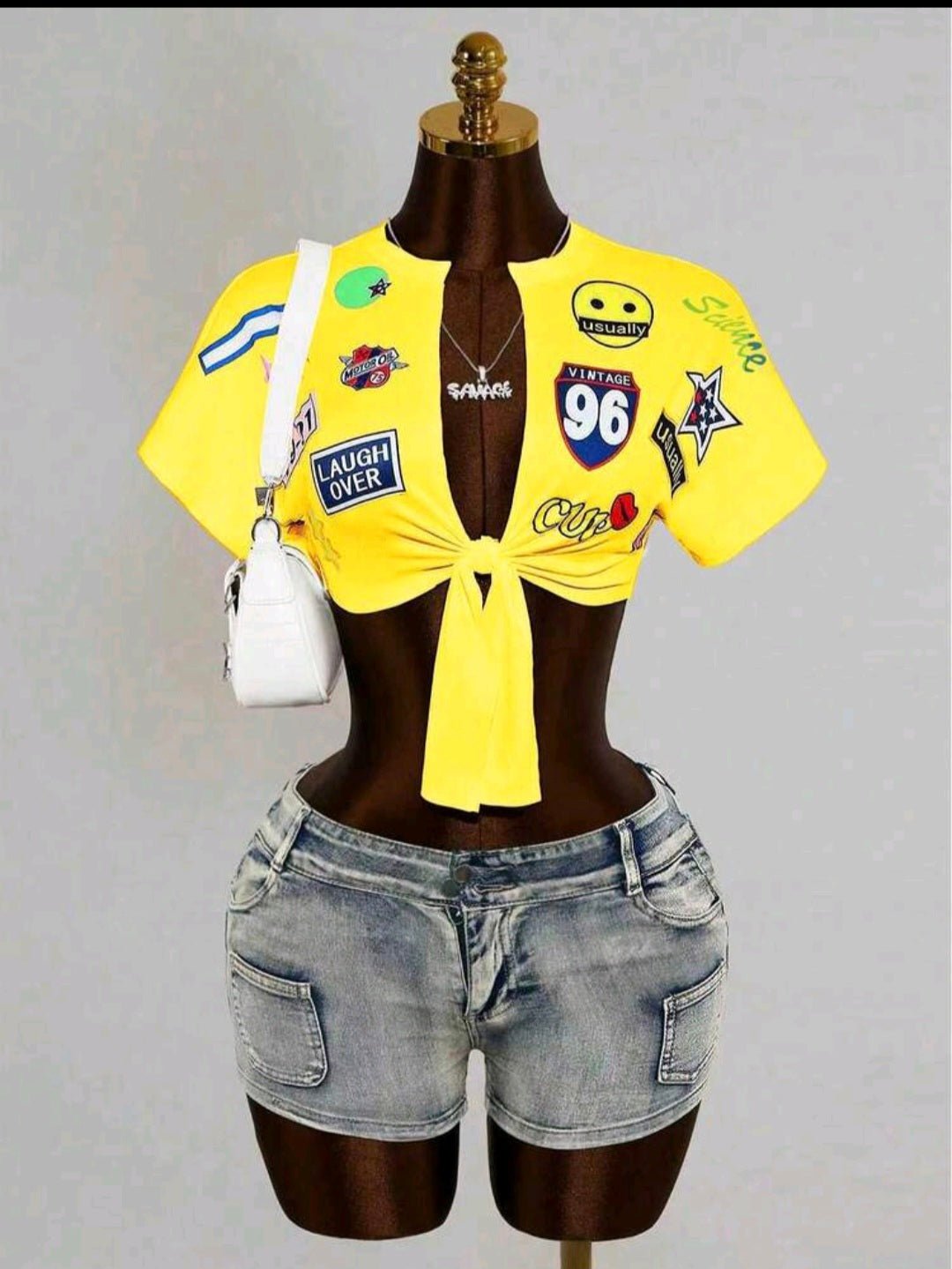 Yellow Tie Summer Shirt — UK 12/14