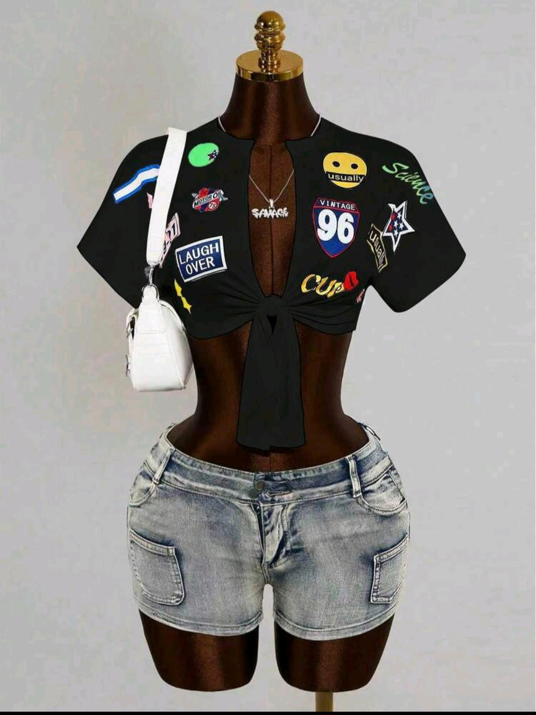 Black Tie Summer Shirt — UK 16