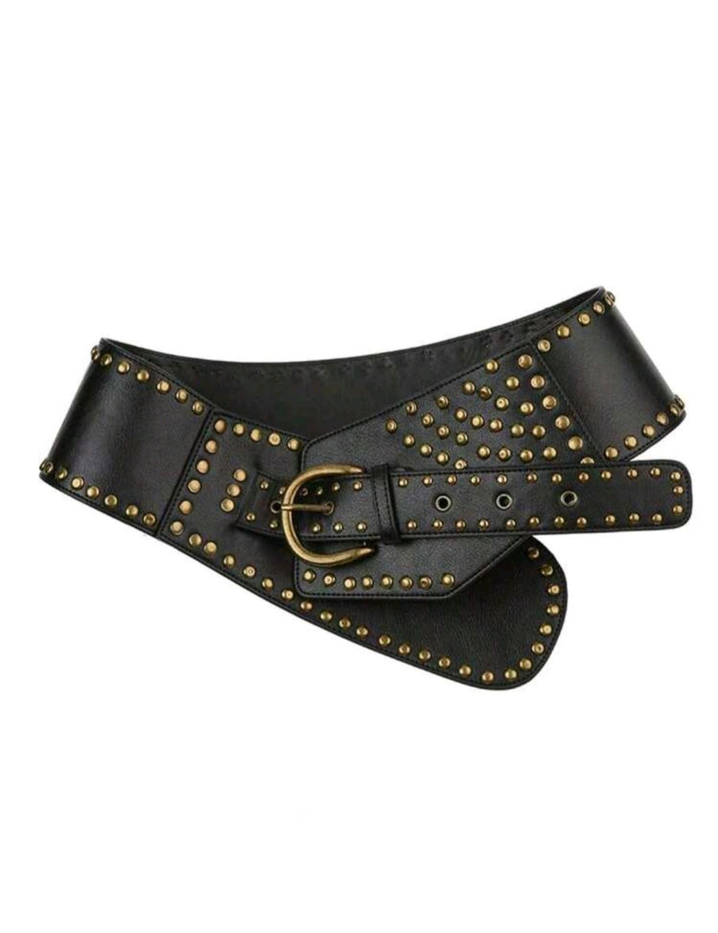 Punk Rivet Vegan Belt — Black
