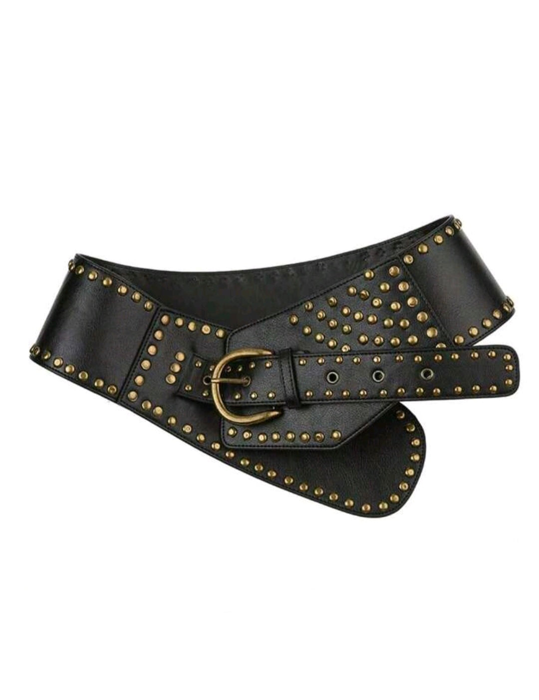 Punk Rivet Vegan Belt — Black