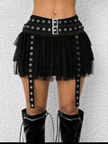 Punk Ruffle Mini Skirt — UK 8