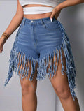 Fringe Denim Shorts — UK 18