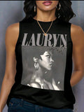 Vintage sleeveless Lauryn Hill Tee UK 20 US 18