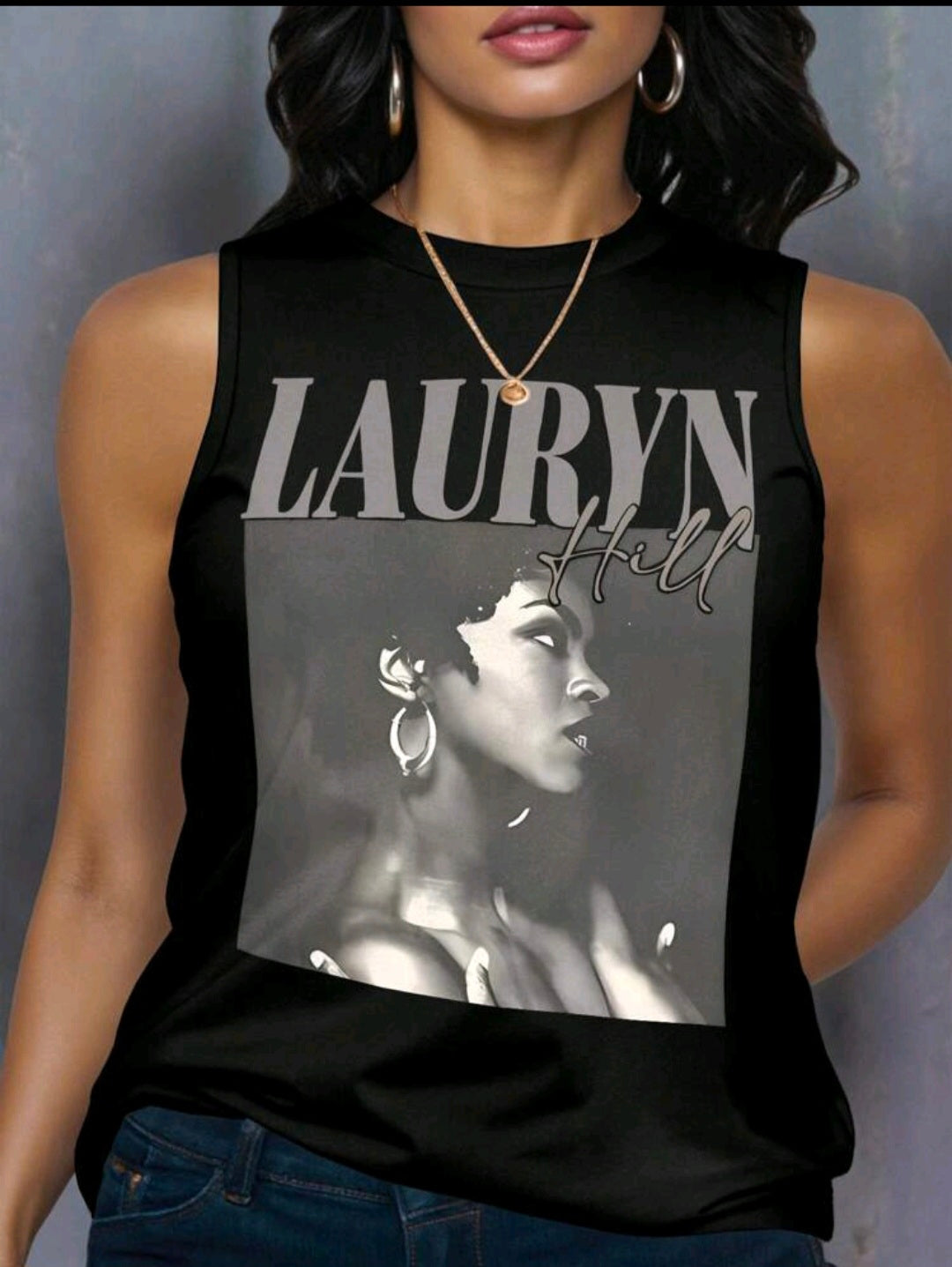 Vintage sleeveless Lauryn Hill Tee UK 20 US 18
