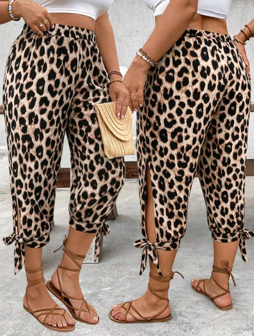 Animal Print Harem Capri — UK 18