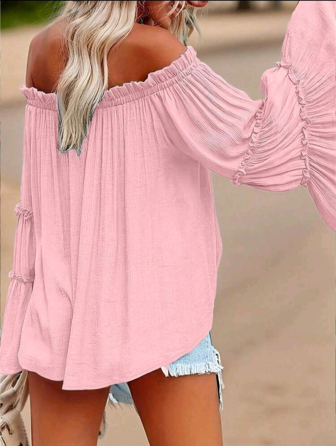 Pink Flare Sleeve Blouse — UK 18