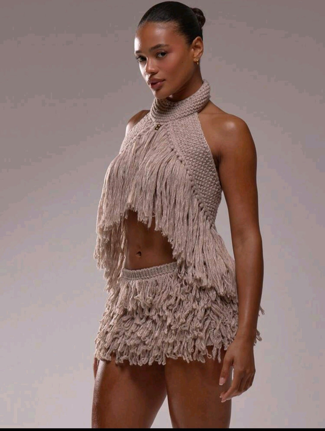 Musera Fringe Knit Halter — UK 16
