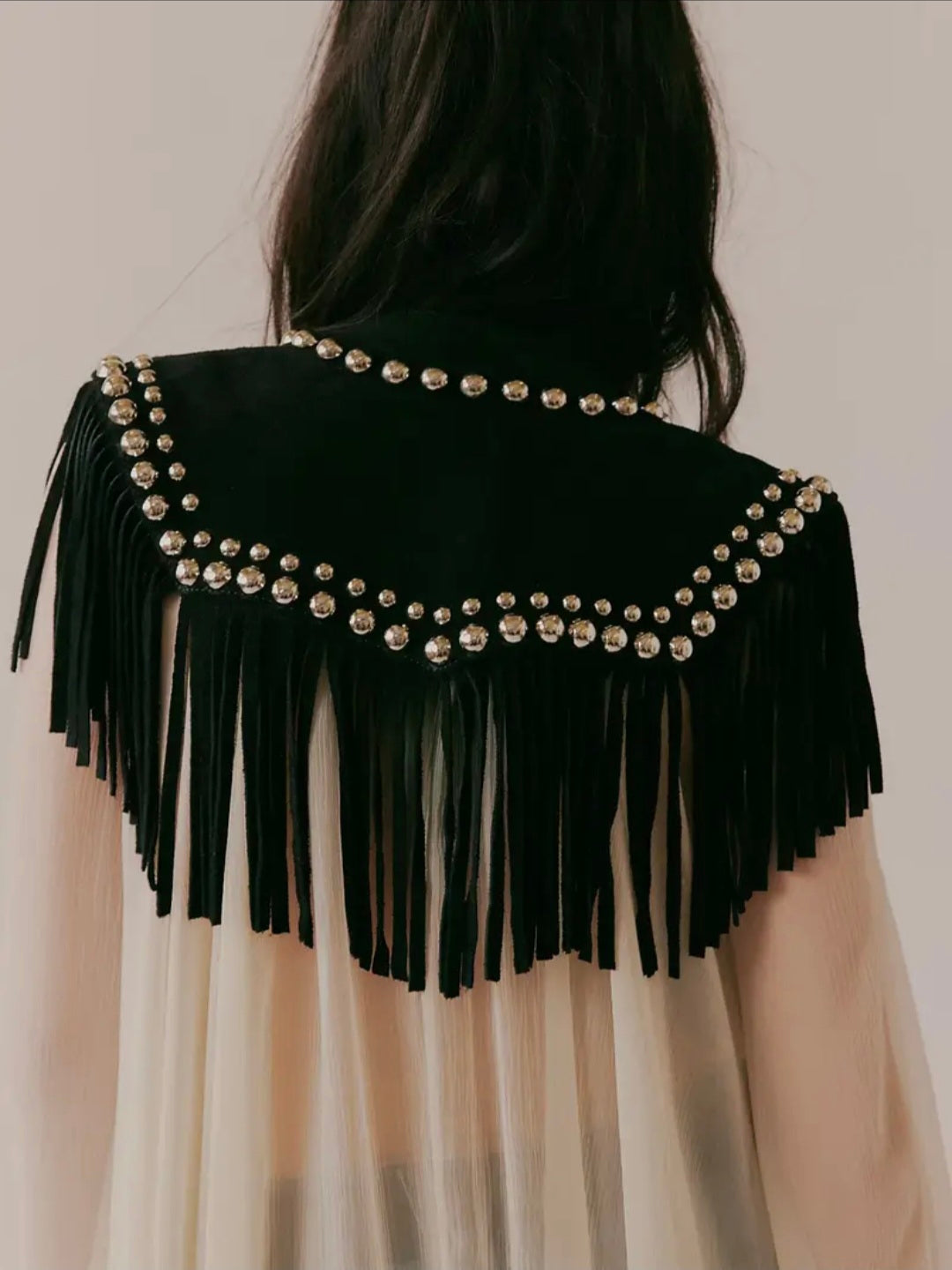 70s Studded Hippie Vest — One Size