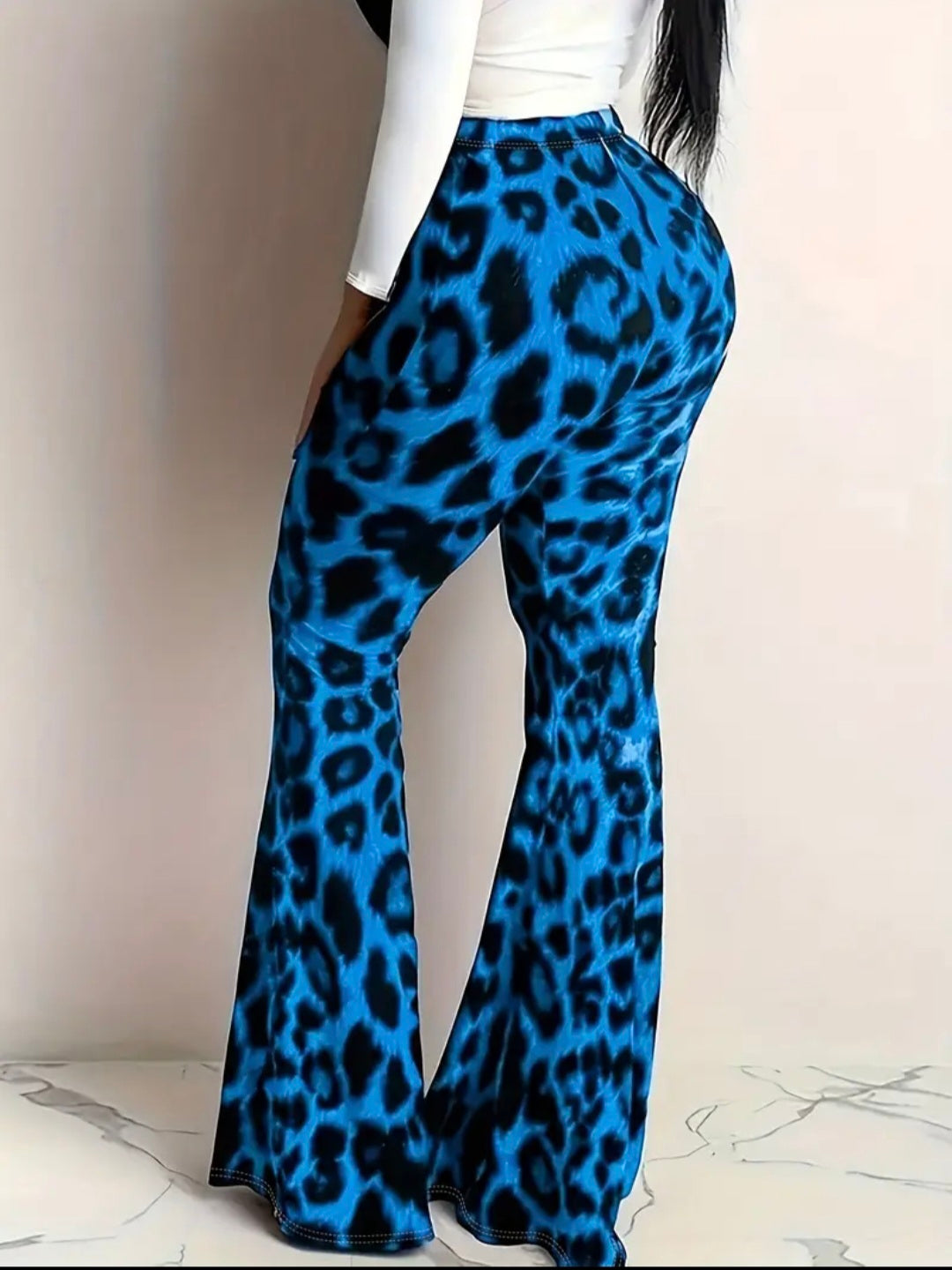 Leopard Print Flares — UK 8