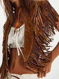 Western Fringe Suede Vest — UK 18