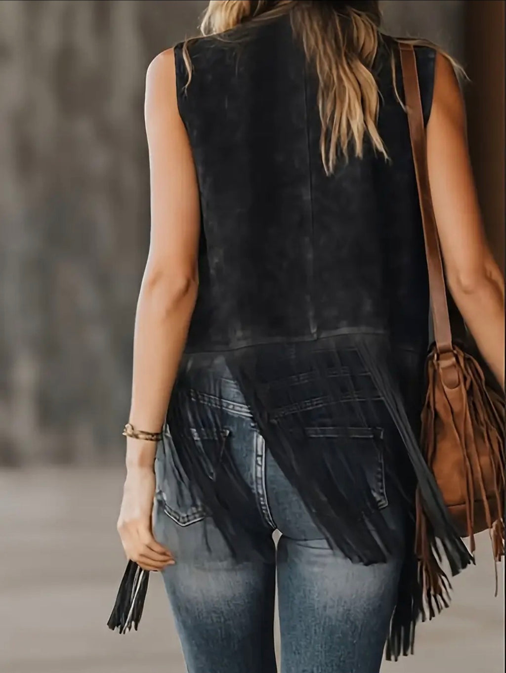 Boho Fringe Vest — UK 18