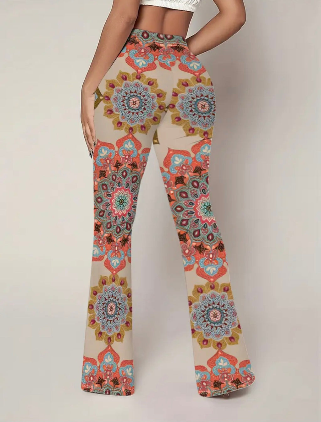 Funky Print Flared Pants — UK 16