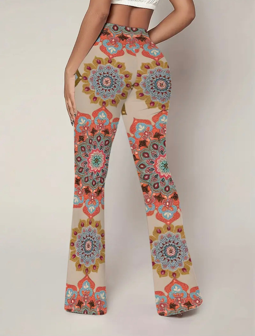 Funky Print Flared Pants — UK 16