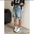 Y2K Baggy Denim Shorts — UK 16