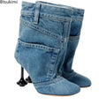 Denim cowboy ankle boots A - UK 5