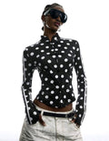 Polka Dot Stand Collar Jacket UK-12/14