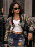 Camo Drop Shoulder Jacket UK-18