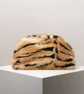Large Tiger Print Faux Fur Clutch Bag A